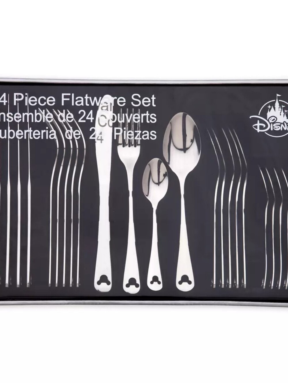 Disney Mickey Mouse Icon 24-Pc Flatware Set Silverware Original Box